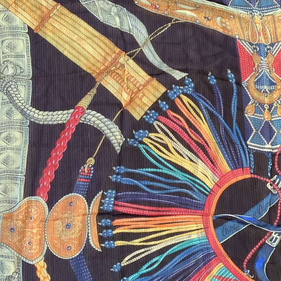 Authentic Hermes Ceintures et Liens silk mousseline shawl - Picture 5 of 12